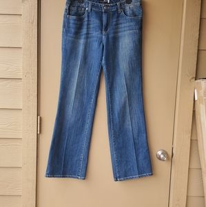 7 for all mankind Womens Lowrise Flare Dark Denim jeans